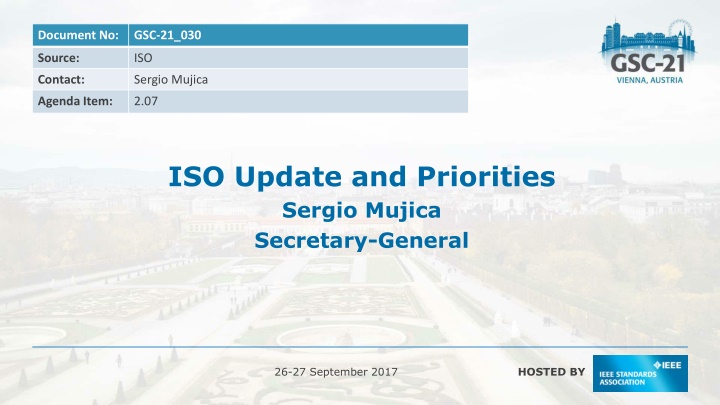 ISO Update and Priorities Summary