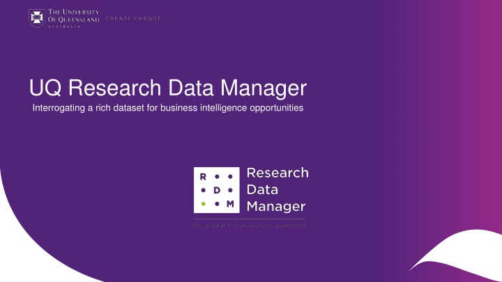 uq research data manager interrogating a rich n.w