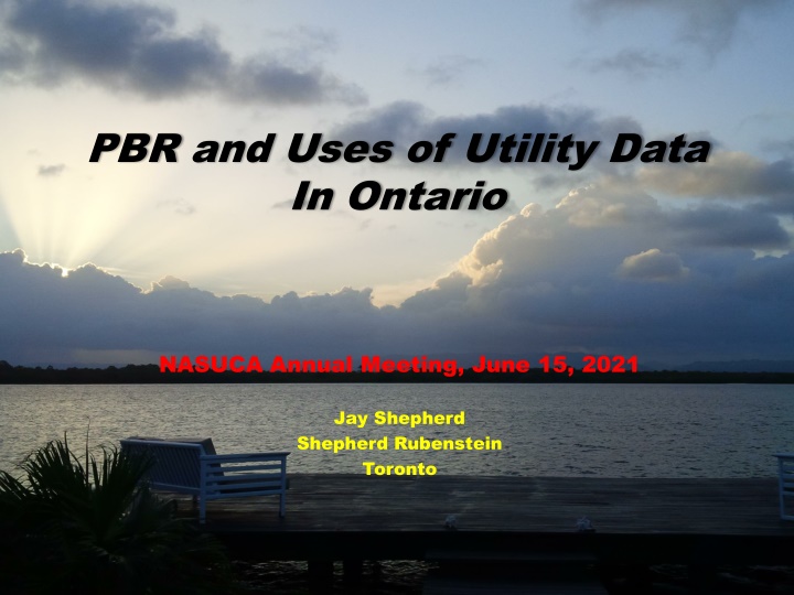pbr and uses of utility data in ontario n.w