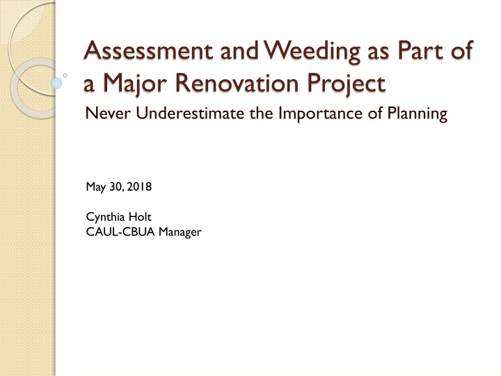 Importance of Planning for Renovation Project