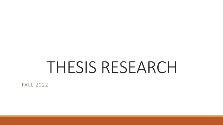 thesis research n.w