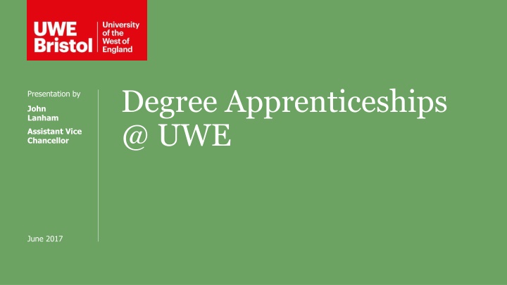 degree apprenticeships @ uwe n.w