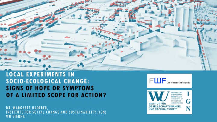 local experiments in socio ecological change n.w