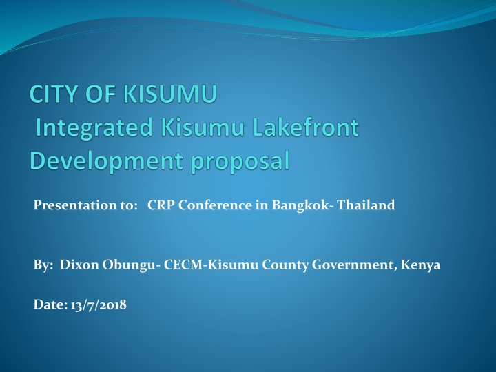Urban Development Proposal for Kisumu City