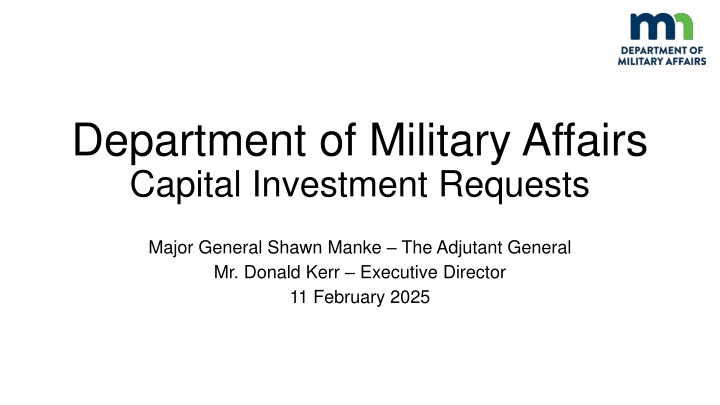 department of military affairs capital investment n.w