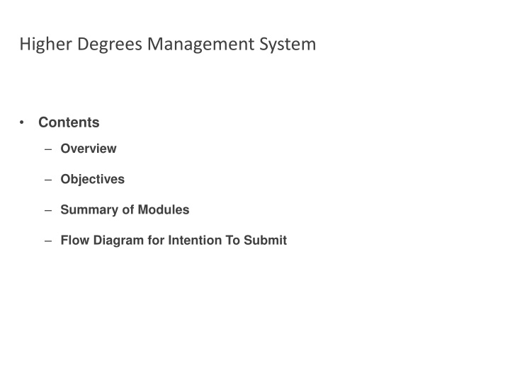 higher degrees management system n.w