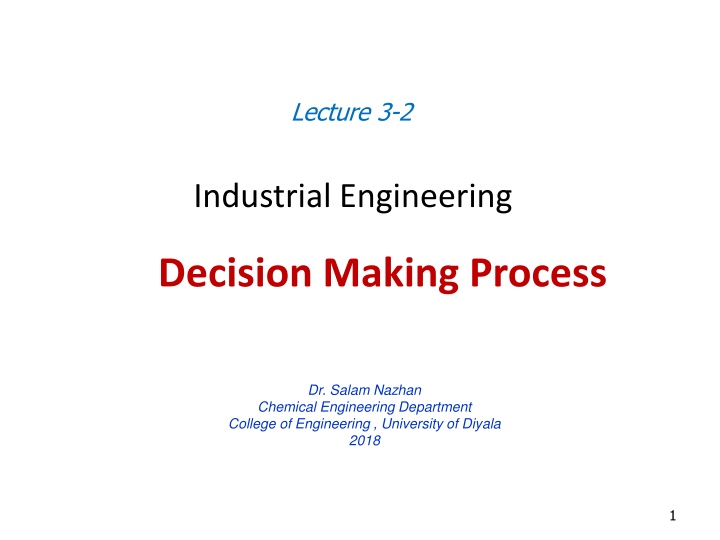 Decision Trees in Industrial Engineering