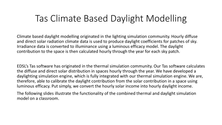 tas climate based daylight modelling n.w