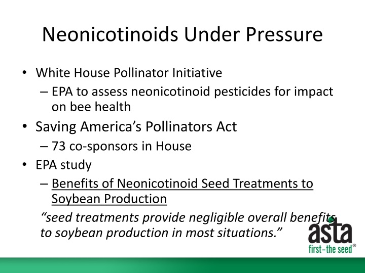 Neonicotinoids Under Pressure