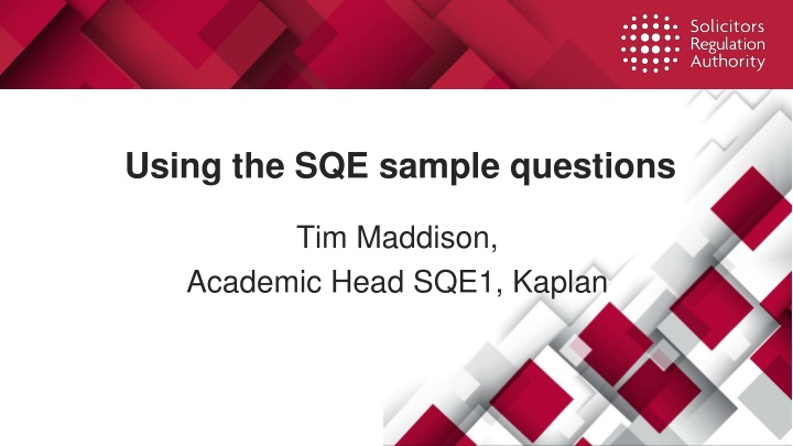 Sensitivity in SQE1 Sample Questions