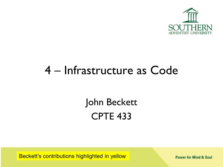 Infrastructure as Code Overview