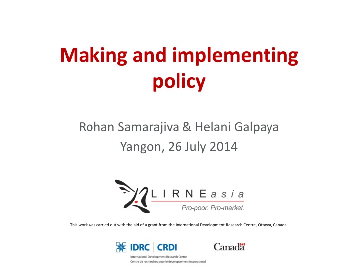 making and implementing policy n.w