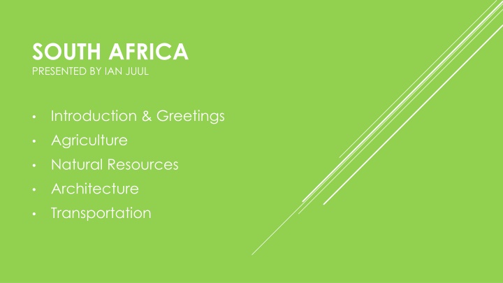 south africa presented by ian juul n.w