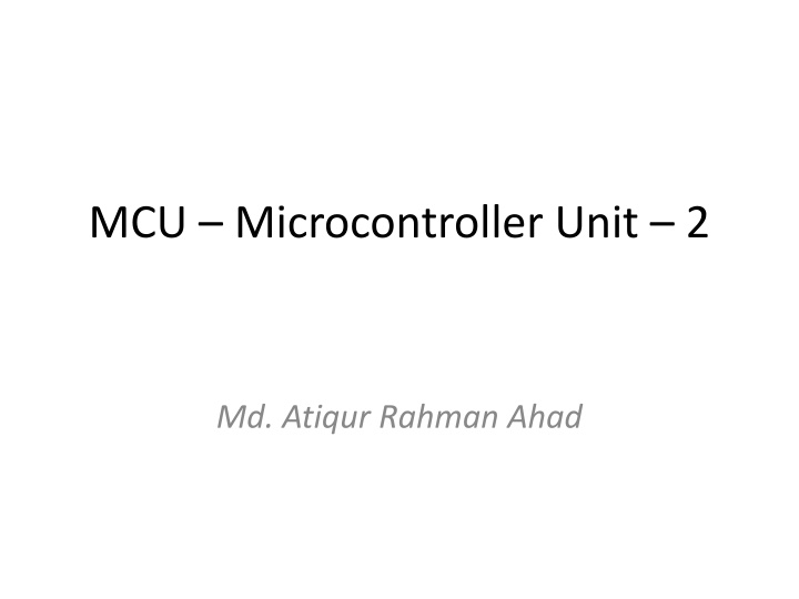 mcu microcontroller unit 2 n.w
