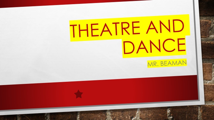 Mr. Beaman - Theatre Teacher Profile