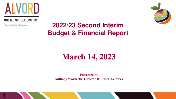 2022/23 Second Interim Budget & Financial Report Overview