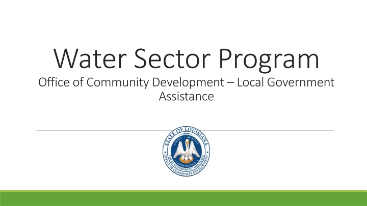 water sector program office of community n.w