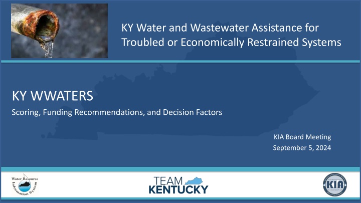 ky water and wastewater assistance for troubled n.w