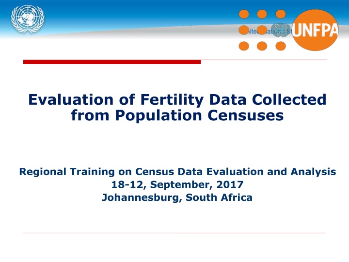 evaluation of fertility data collected from n.w