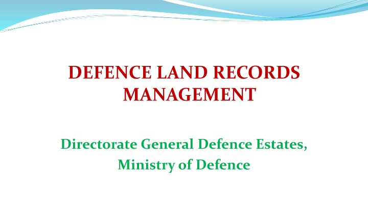 defence land records management n.w