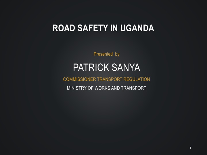 Road Safety in Uganda: Overview and Initiatives