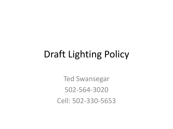 draft lighting policy n.w