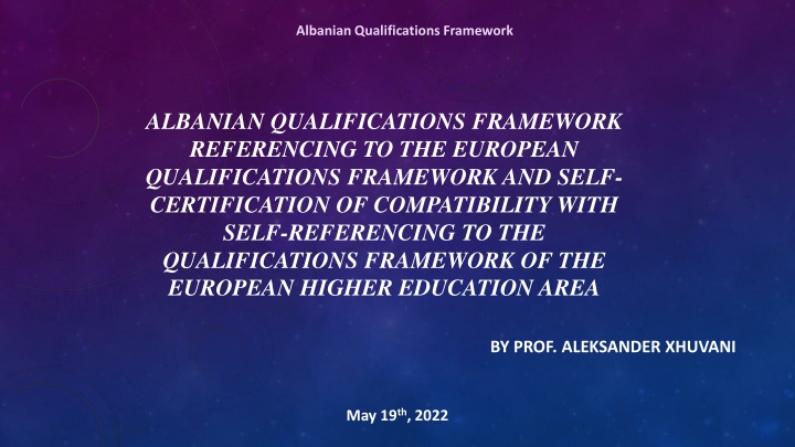 albanian qualifications framework n.w