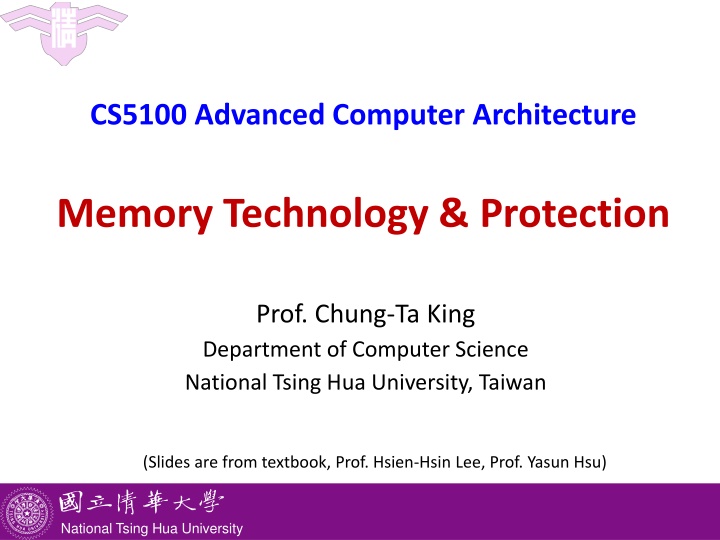 Advanced Memory Technology & Protection in Computer Architecture