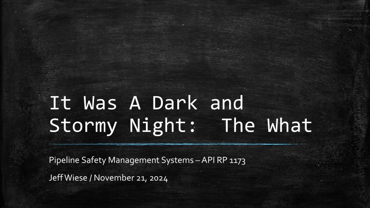 it was a dark and stormy night the what n.w