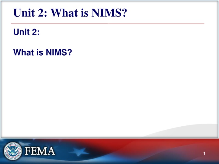 What is NIMS?