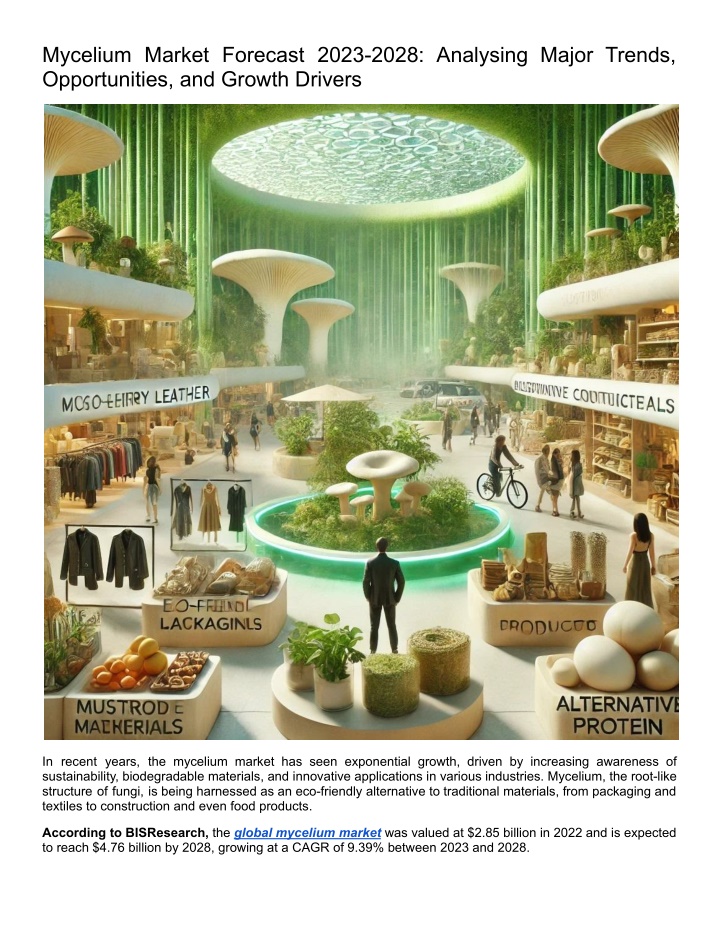 mycelium market forecast 2023 2028 analysing n.w