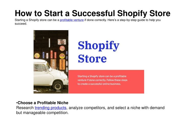 How to Start a Successful Shopify Store