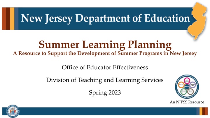 Empowering Summer Learning in New Jersey: NJPSS Initiatives