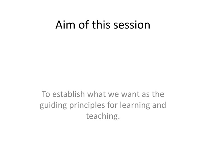 Key Principles for Effective Learning and Teaching