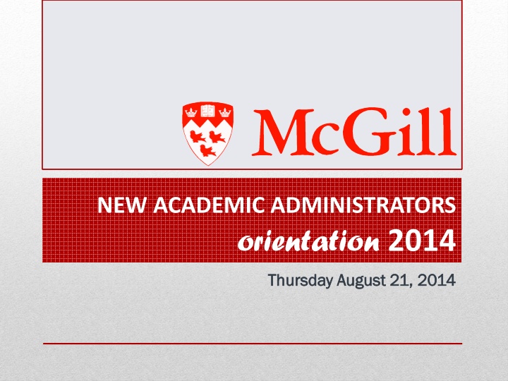 new academic administrators orientation 2014 n.w