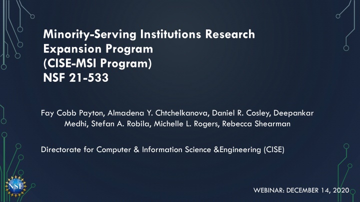 minority serving institutions research expansion n.w