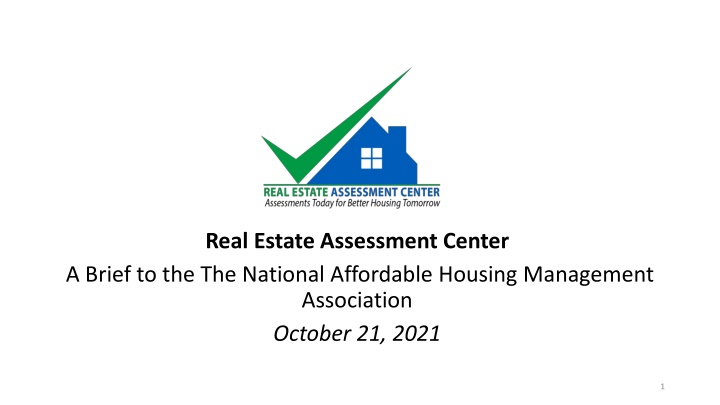real estate assessment center a brief n.w