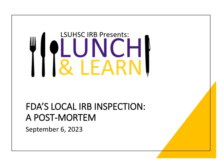 fda s local irb inspection fda s local n.w