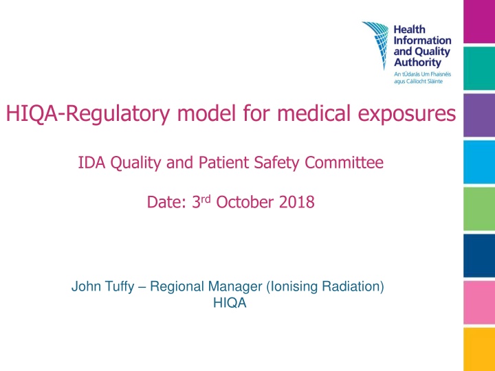 hiqa regulatory model for medical exposures n.w