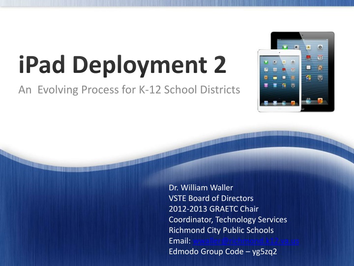 ipad deployment 2 an evolving process n.w