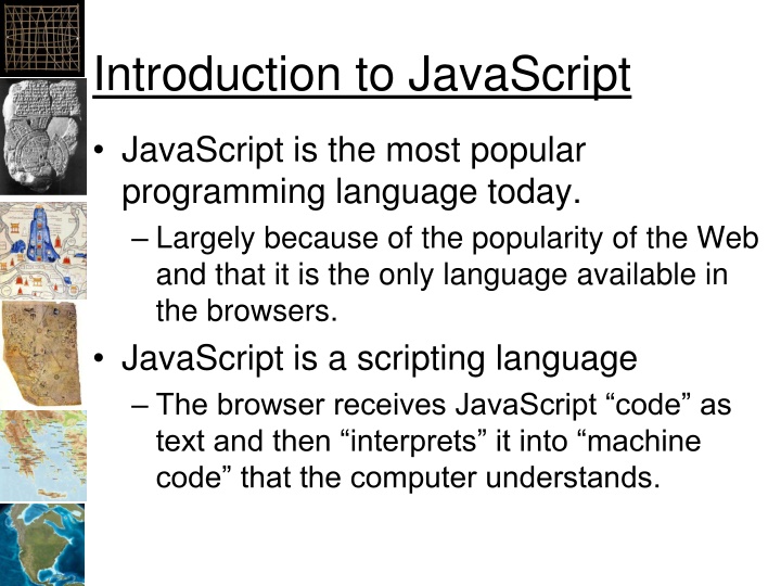 introduction to javascript n.w