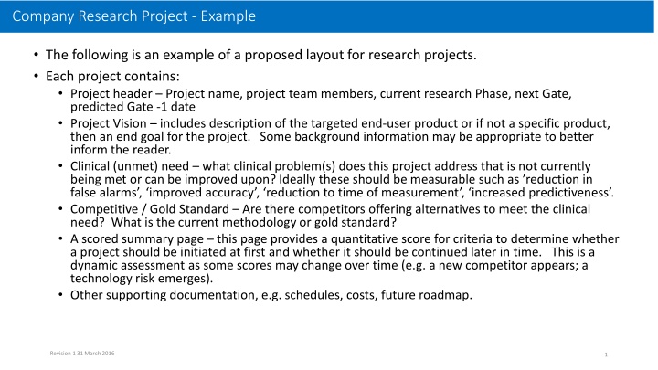 company research project example n.w
