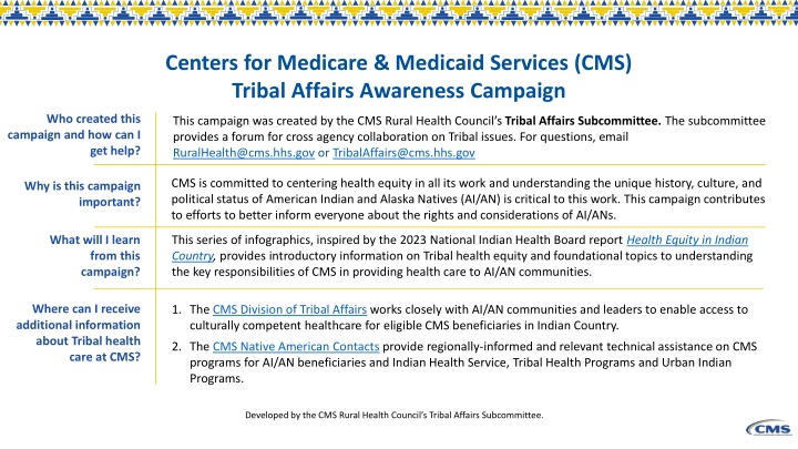 centers for medicare medicaid services cms tribal n.w