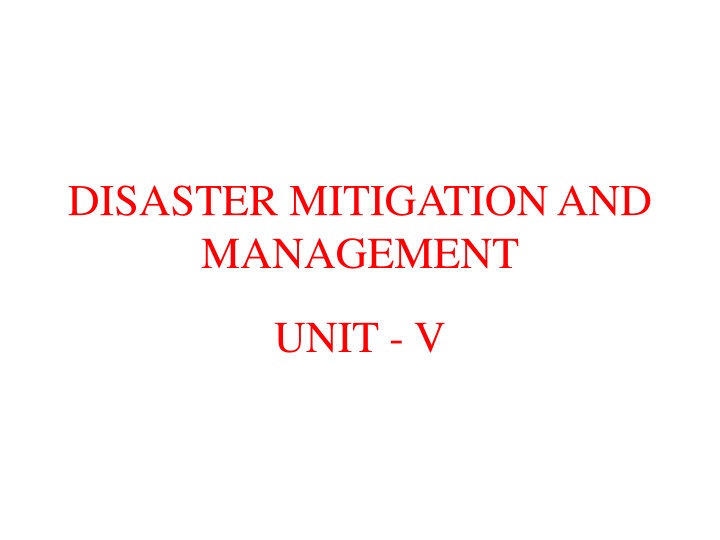 disaster mitigation and management n.w