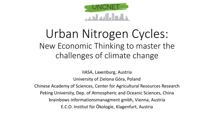 urban nitrogen cycles new economic thinking n.w