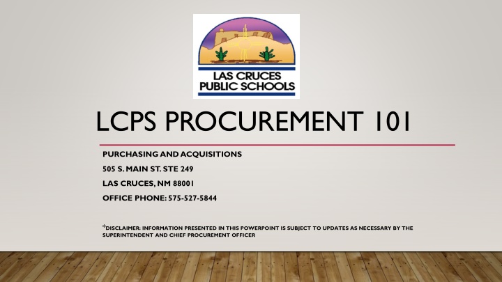 lcps procurement 101 n.w