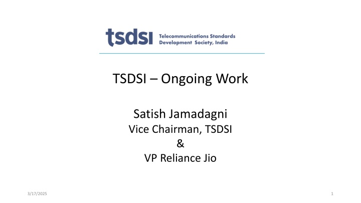 tsdsi ongoing work n.w