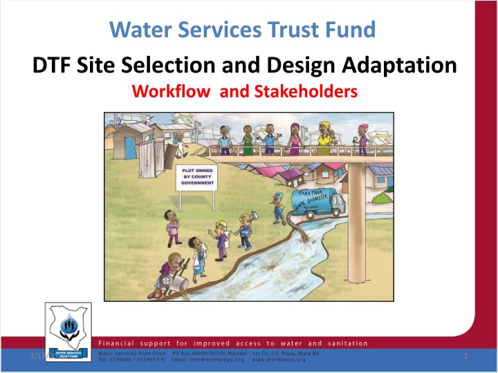 water services trust fund dtf site selection n.w