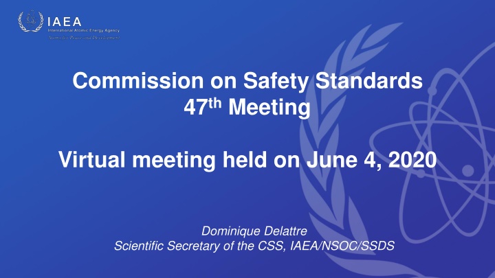 commission on safety standards 47 th meeting n.w
