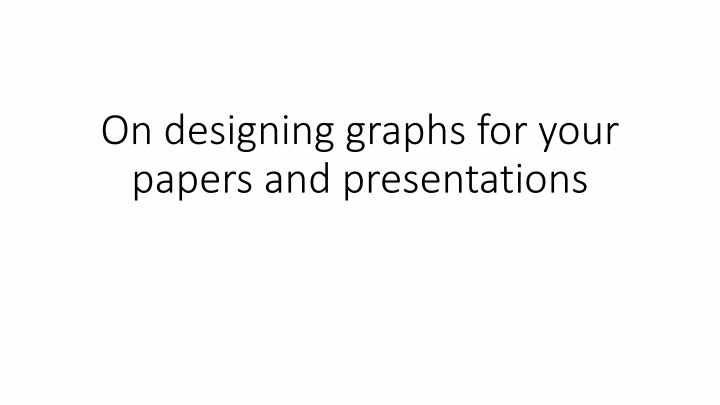 on designing graphs for your papers n.w